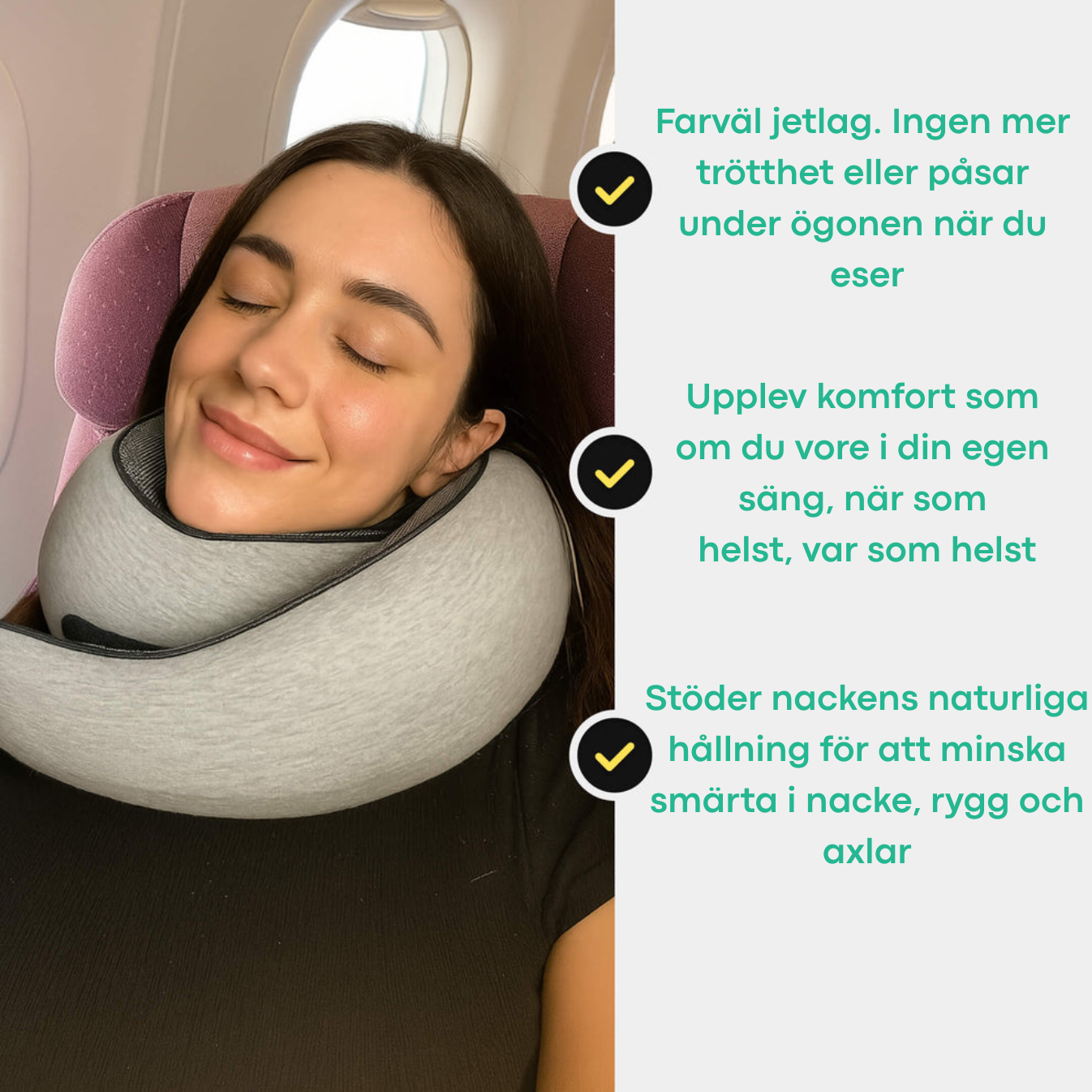 Resekudde i minneskum - Bild 3